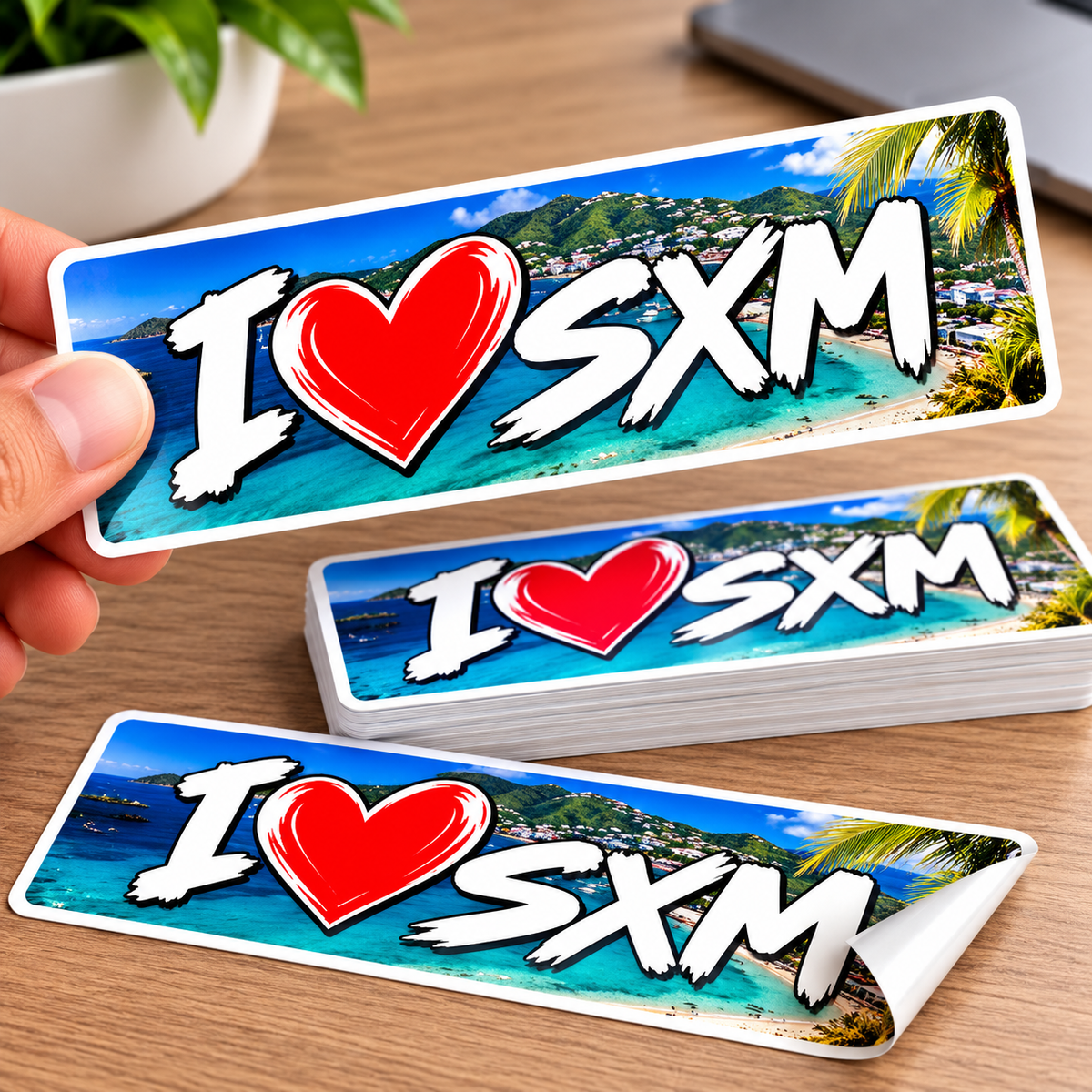 Rectangular sticker
