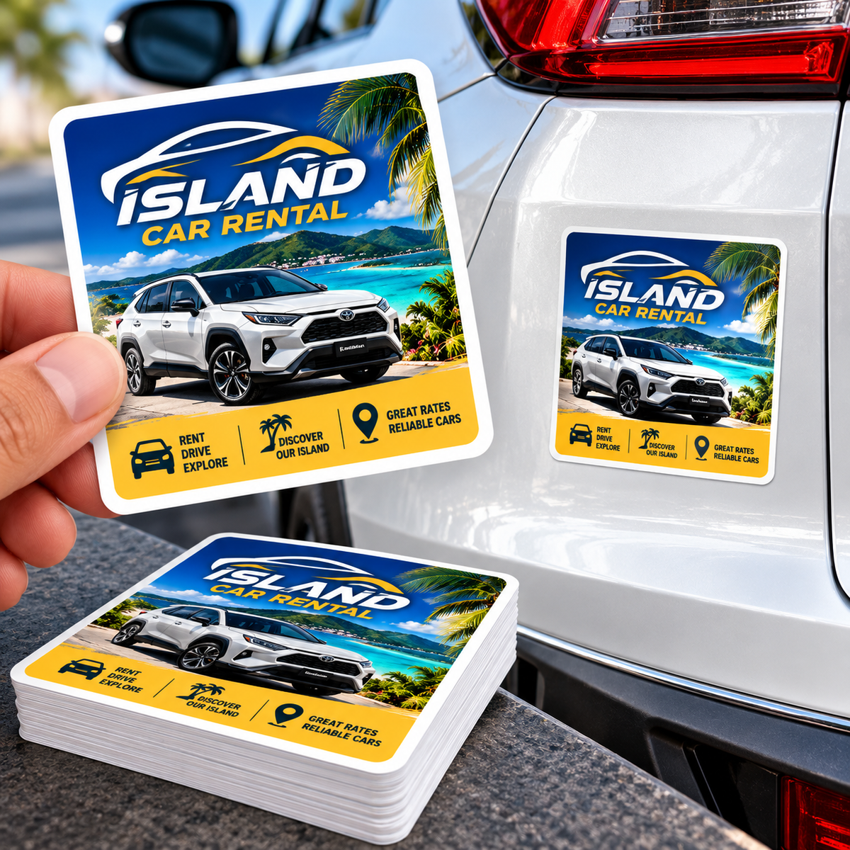 Square sticker